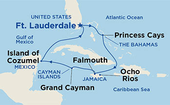 route of Princess Cruise