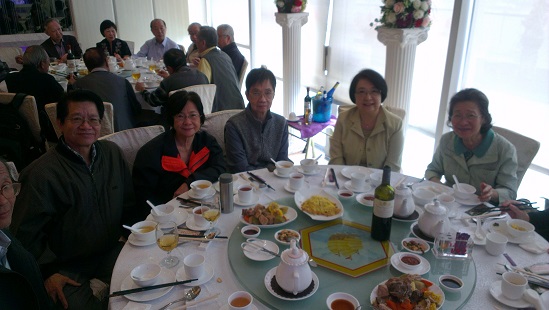 group photo at round table