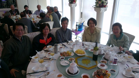 group photo at round table