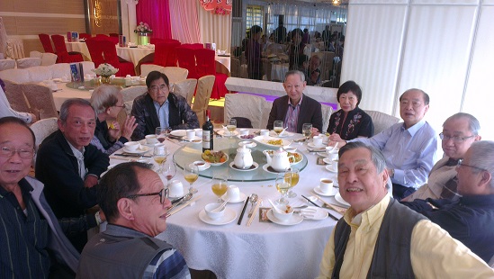 group photo at round table